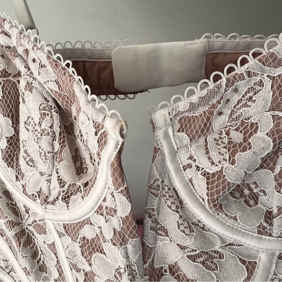 For Love & Lemons White Lace Bustier Mini Dress Size medium - Picture 8 of 8
